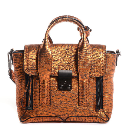 3.1 Phillip Lim 3.1 Metallic Leather Mini Pashli Satchel Copper 1 of 10