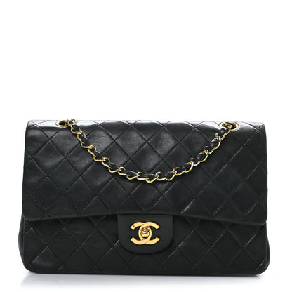 Chanel Lambskin Quilted Medium Double Flap Black 1 of 9