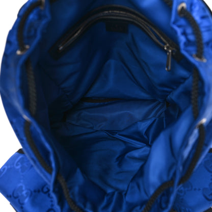 Gucci Econyl Nylon Monogram Off The Grid Utility Pocket Backpack Guilted Blue Black 5 of 9
