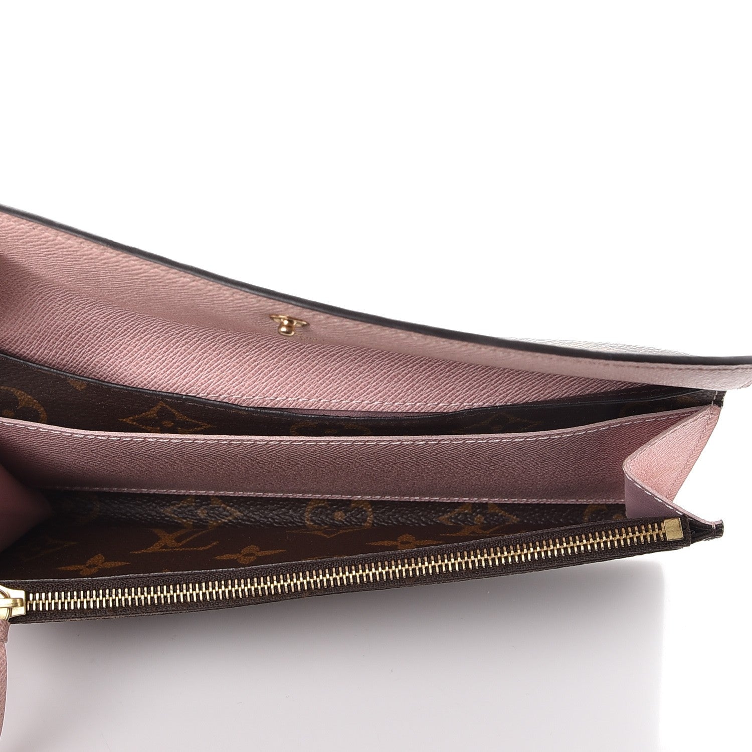 Louis Vuitton Monogram Emilie Wallet Rose Ballerine 5 of 9