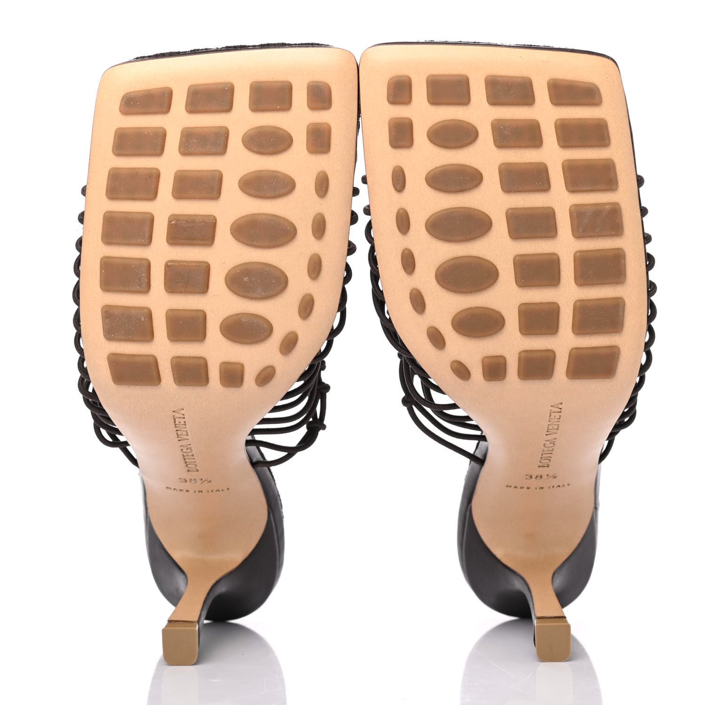 Raffia Elasticized Stretch Mule Sandals 38.5 Bitter Chocolate