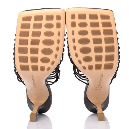 Bottega Veneta Raffia Elasticized Stretch Mule Sandals 38.5 Bitter Chocolate 4 of 4