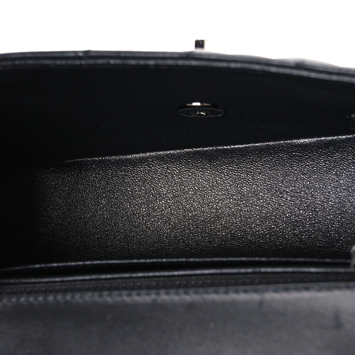 Lambskin Quilted Mini Rectangular Flap Black