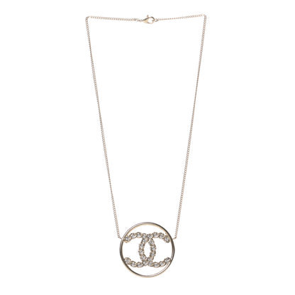 Chanel Baguette Crystal High Society CC Pendant Necklace Gold 3 of 5