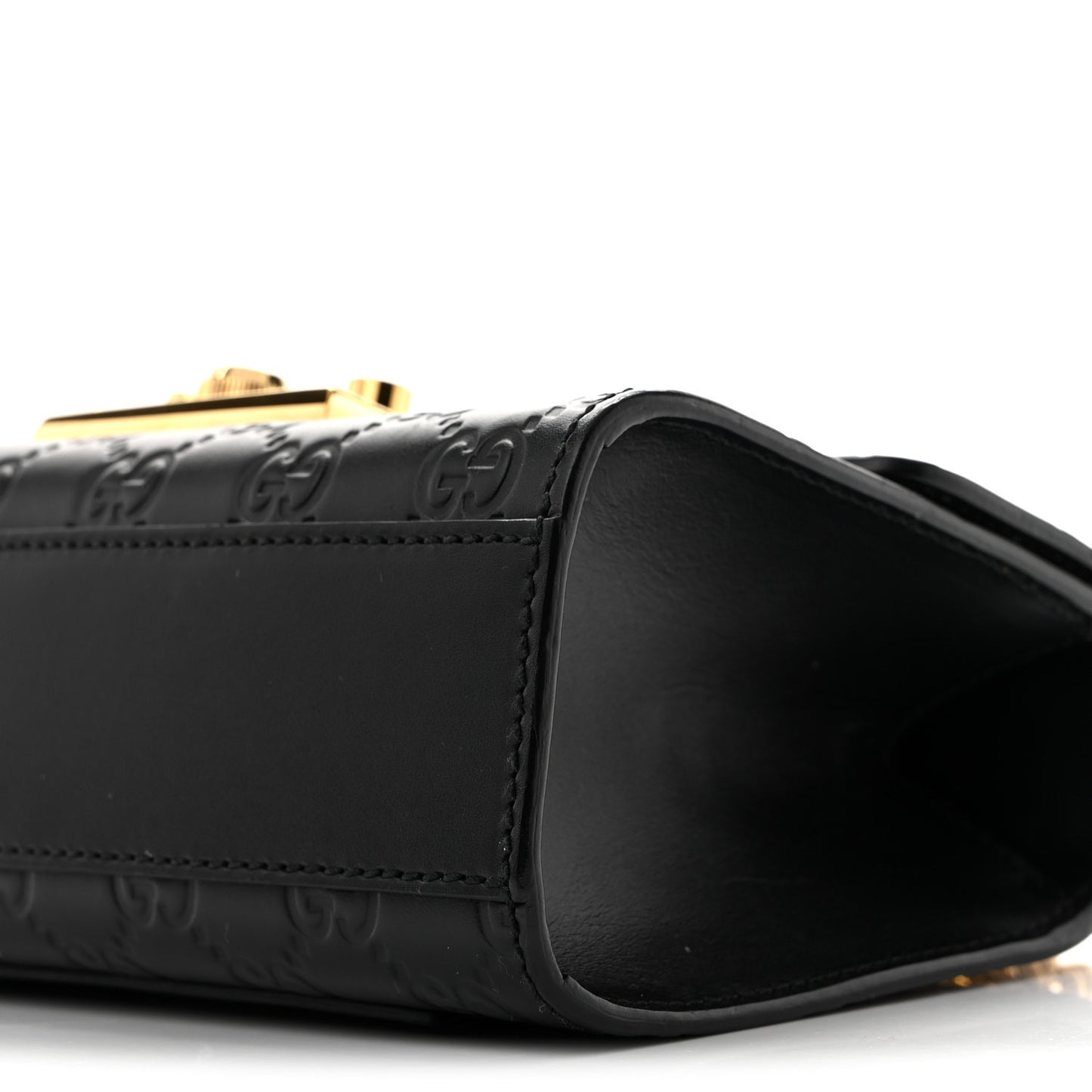 Guccissima Small Padlock Shoulder Bag Black