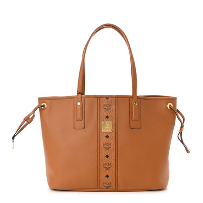 MCM Calfskin Medium Liz Reversible Shopper Tote Cognac 3 of 17