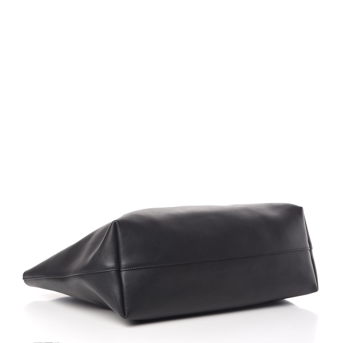 Calfskin Perforated Logo Tote Black