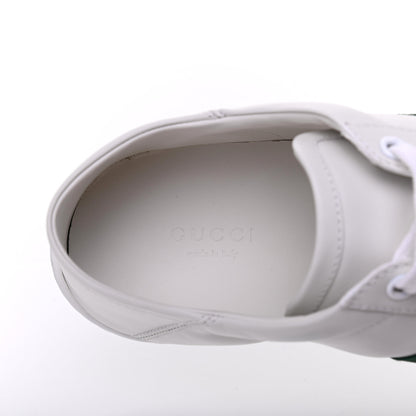 Gucci Calfskin Web Bee Embroidered Womens Ace Sneakers 39.5 White Green 7 of 13