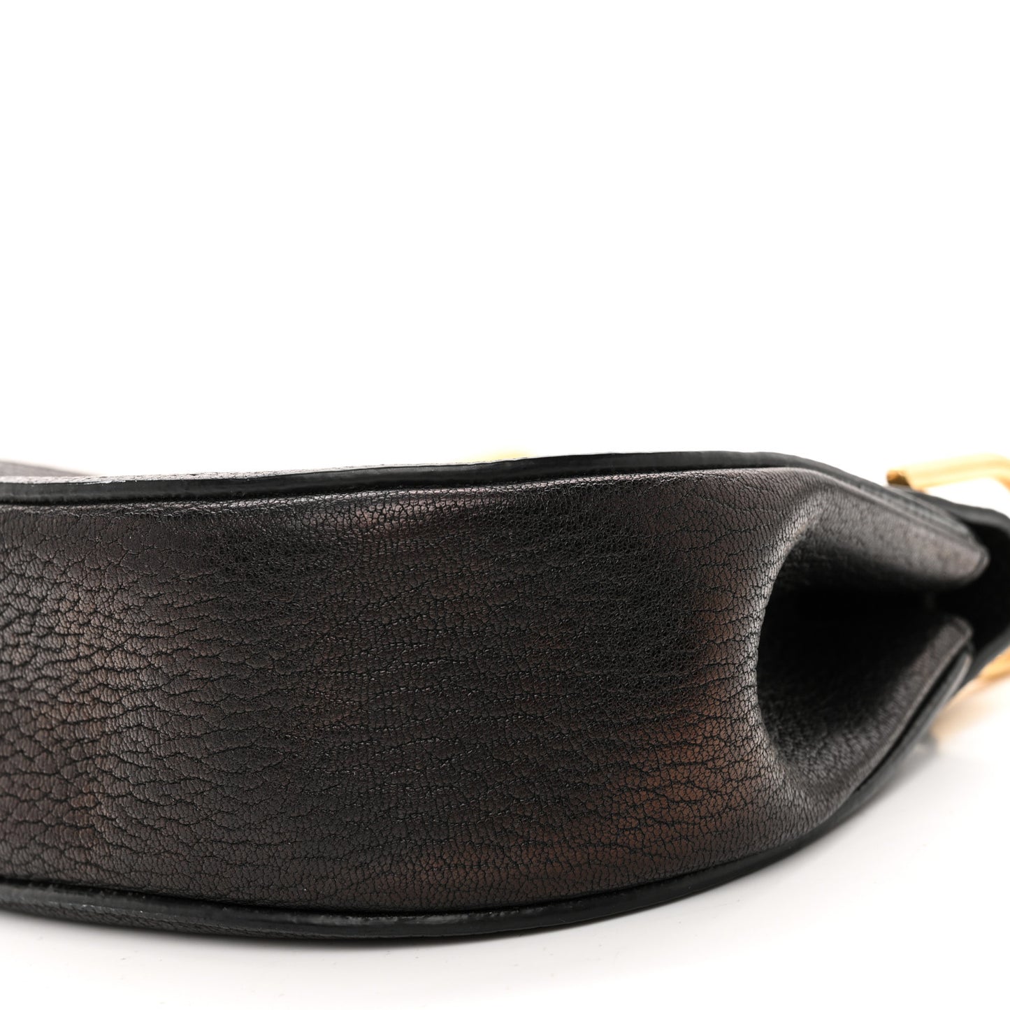 Grained Lambskin Mini Drew Shoulder Bag Black