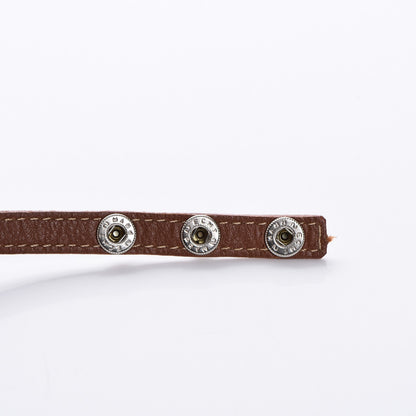 Chanel Calfskin Crystal Camellia Double Wrap Bracelet Brown 7 of 8