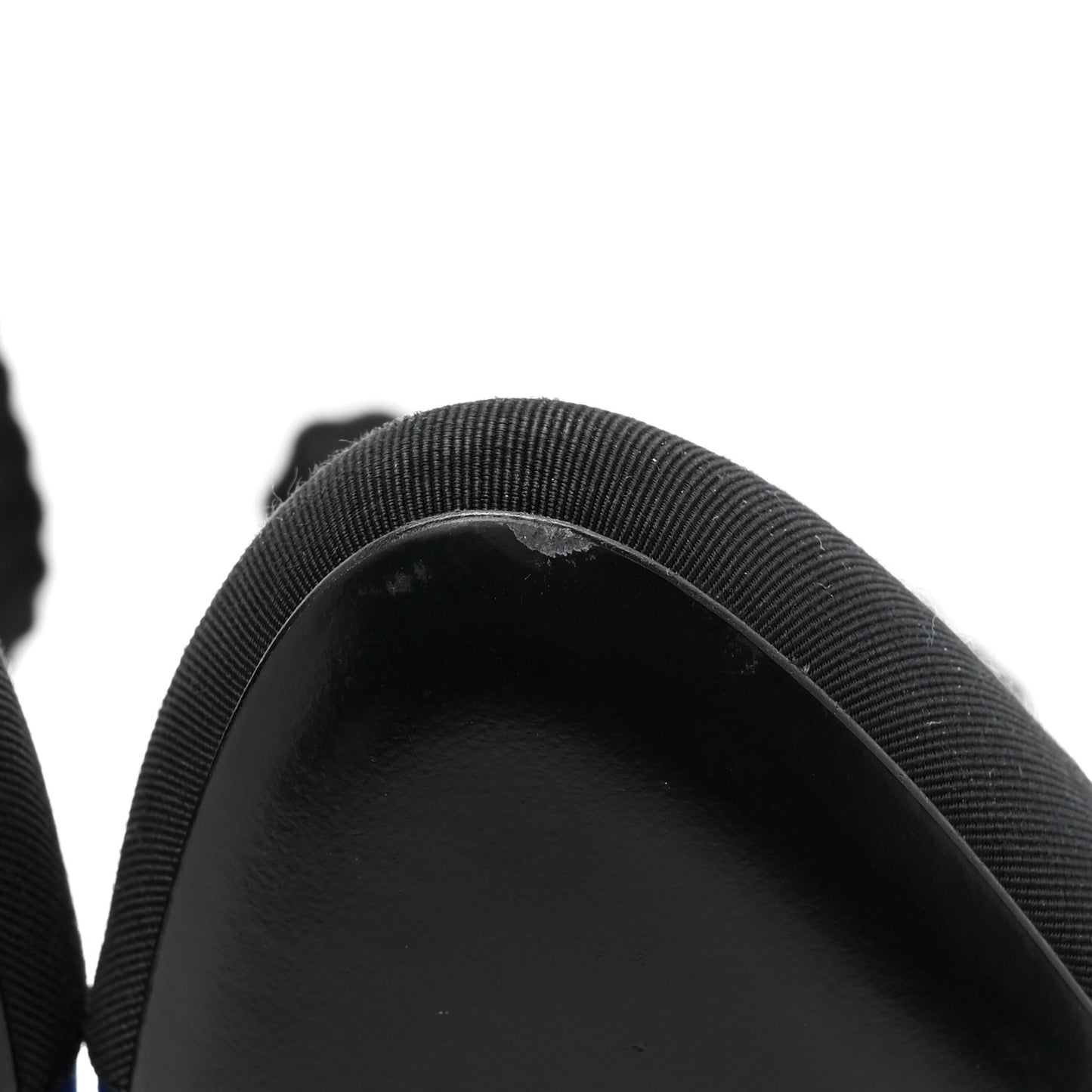 Jersey Grosgrain CC Cap Toe Short Boots 39 Blue Black