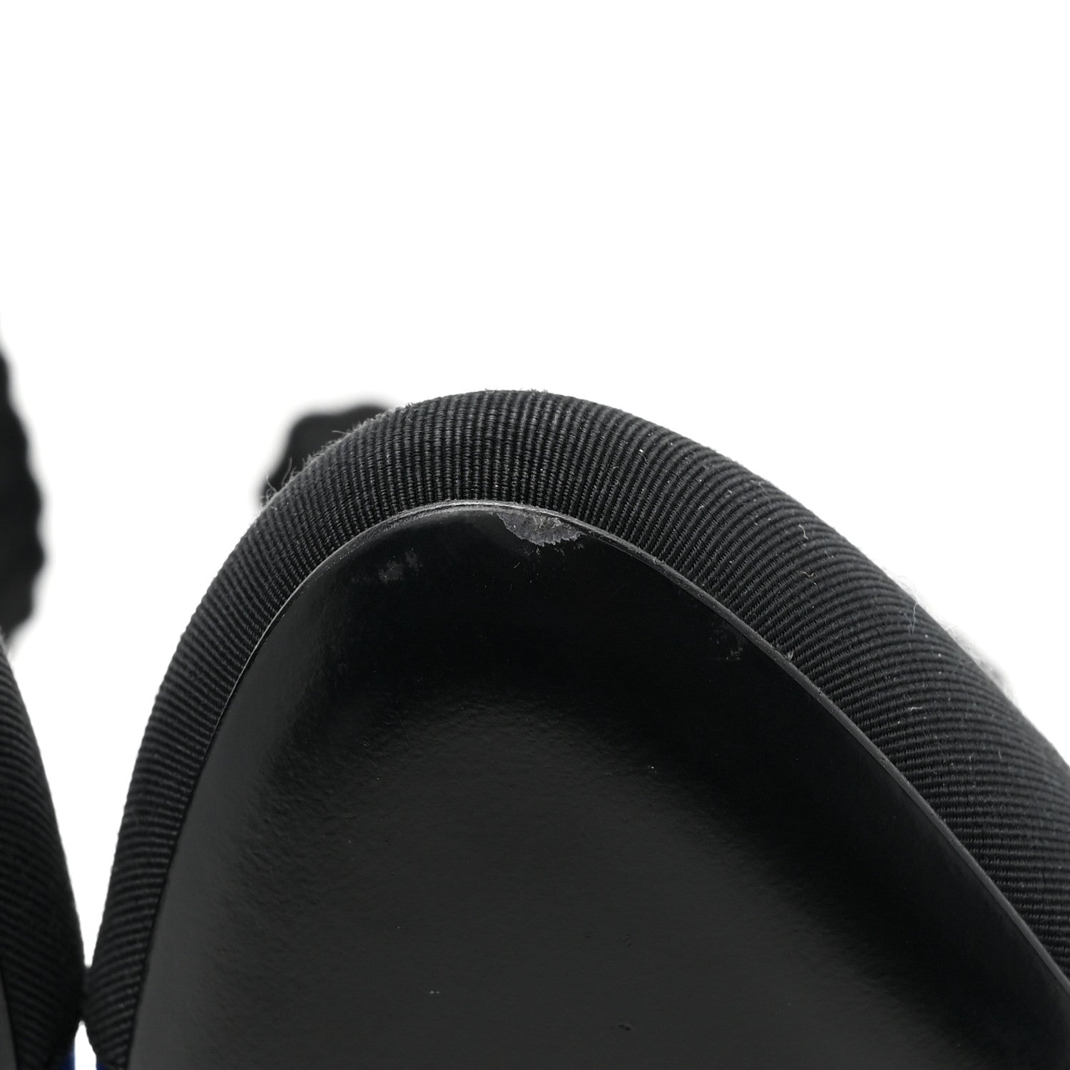 Chanel Jersey Grosgrain CC Cap Toe Short Boots 39 Blue Black 9 of 10