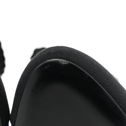 Chanel Jersey Grosgrain CC Cap Toe Short Boots 39 Blue Black 9 of 10