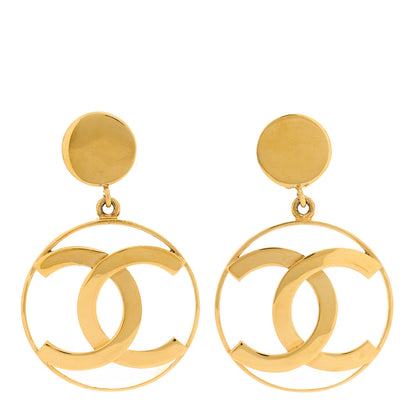Chanel CC Drop Clip On Earrings Gold 1 of 5