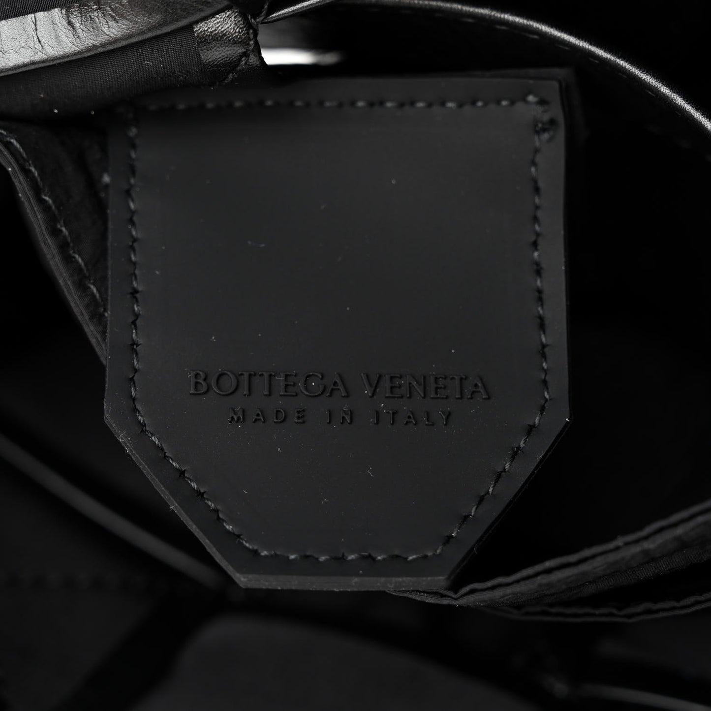 Paper Calfskin Intrecciato Cassette Belt Bag Black