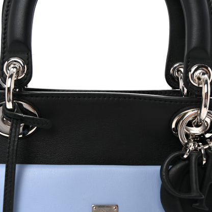 Christian Dior Smooth Calfskin Tri-Color Diorissimo Pocket Tote Black Blue Red 8 of 10