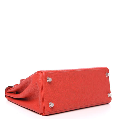 Hermes Togo Kelly Retourne 28 Geranium 3 of 8