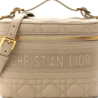 Christian Dior Lambskin Cannage Small Diortravel Vanity Case Light Beige 8 of 10