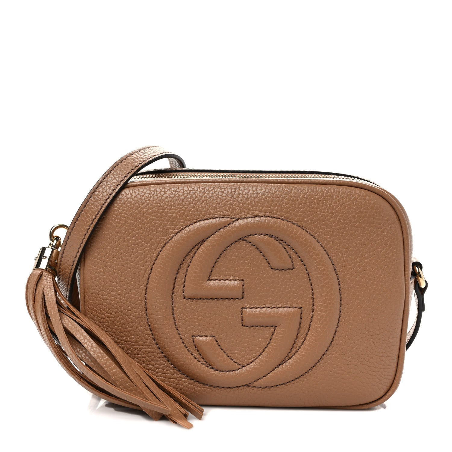Gucci Pebbled Calfskin Small Soho Disco Bag Camelia 1 of 11