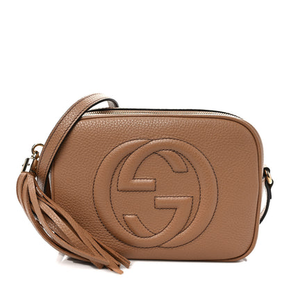 Gucci Pebbled Calfskin Small Soho Disco Bag Camelia 1 of 11