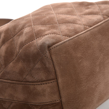 Chanel Suede Calfskin Small On My Shoulder Drawstring Bag Brown 9 of 13