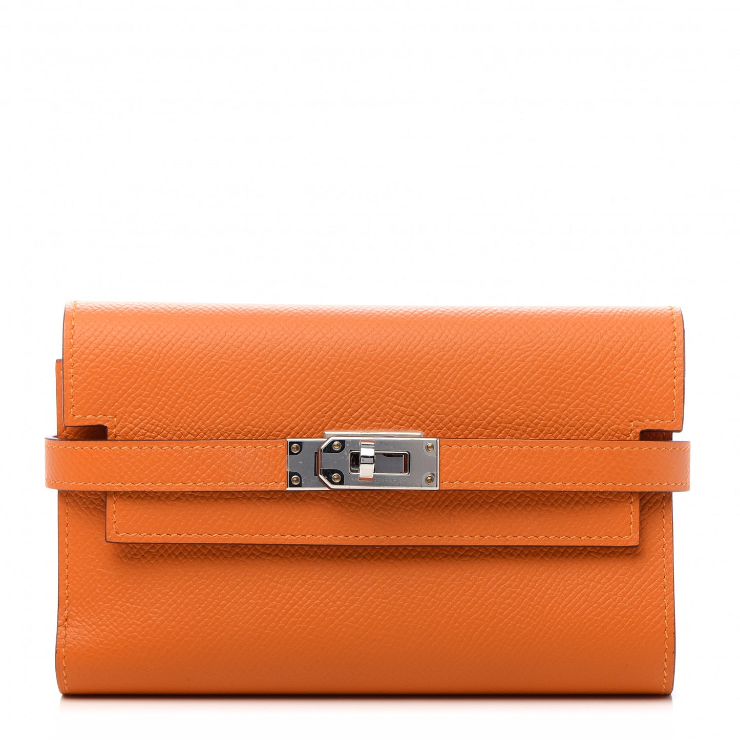 Epsom Verso Kelly Medium Wallet Abricot Rose Azalee