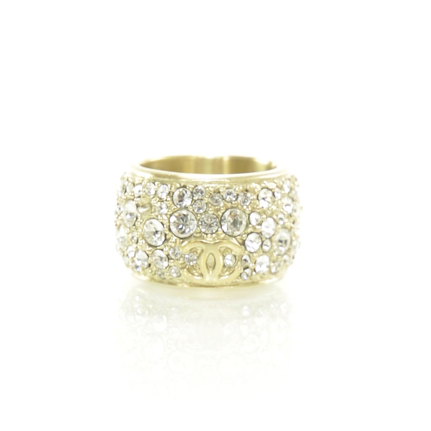 Crystal CC Ring 6.5 Gold