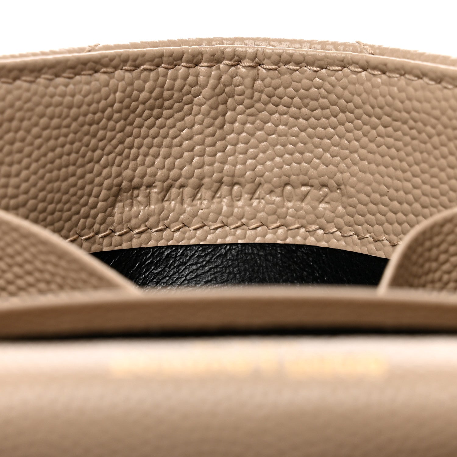 Saint Laurent Grain De Poudre Matelasse Chevron Small Monogram Envelope Wallet Nude Powder 7 of 8