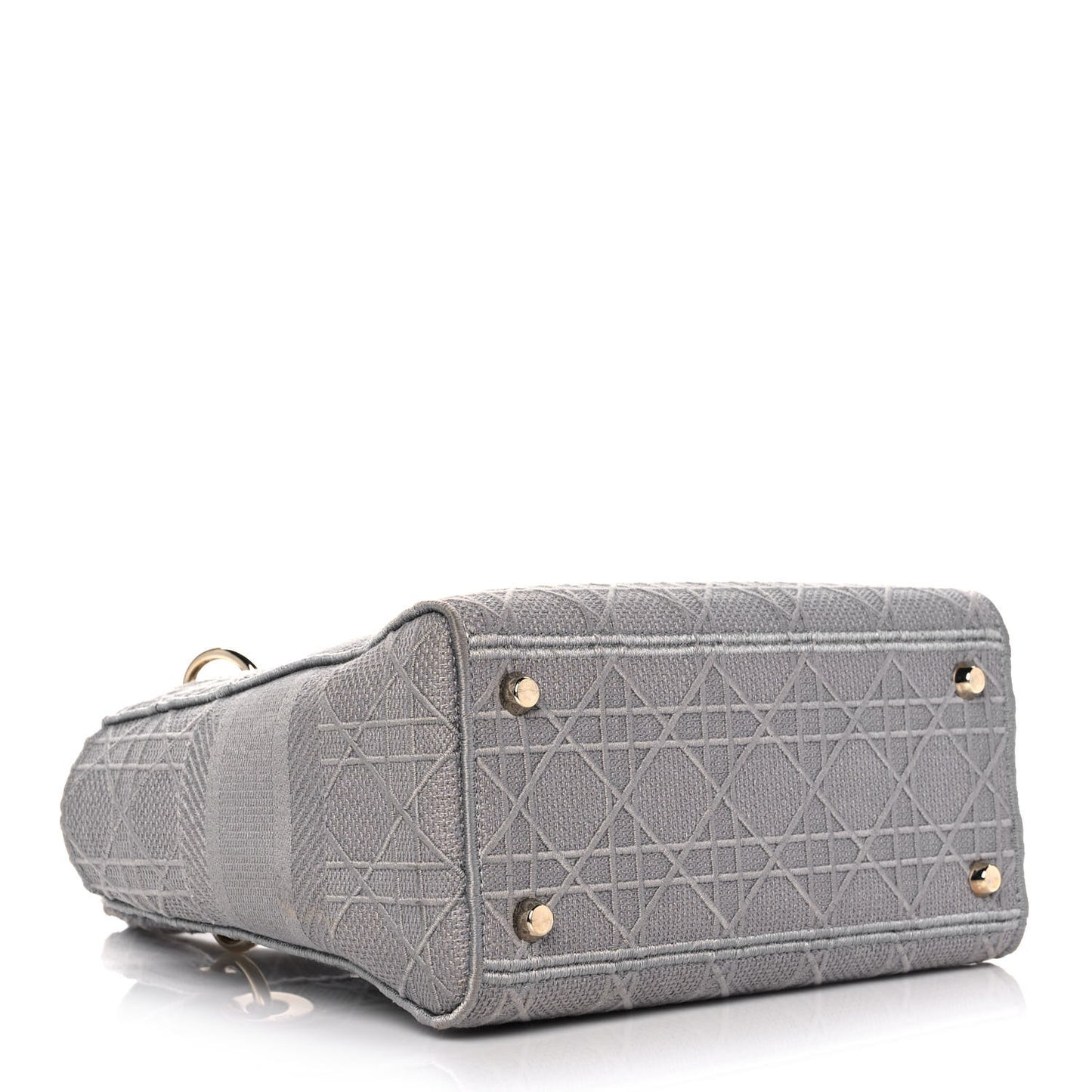 Canvas Embroidered Cannage Medium Lady D-Lite Gray