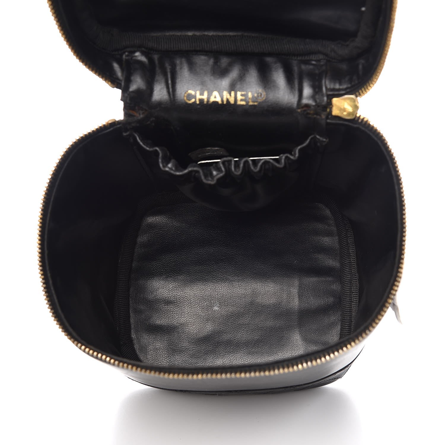 Chanel Lambskin Vanity Cosmetic Case Black 5 of 19