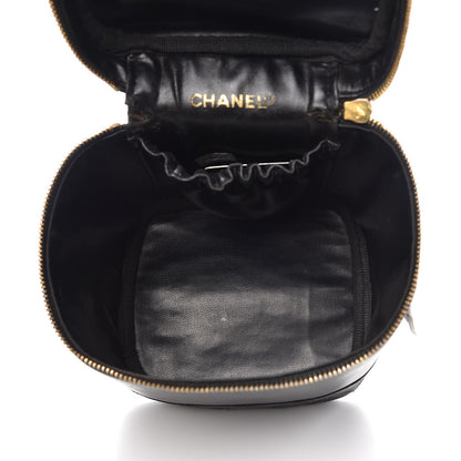 Chanel Lambskin Vanity Cosmetic Case Black 5 of 19