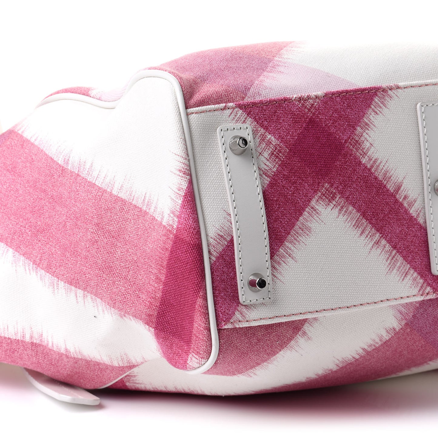 Canvas Ikat Check Tote Tea Rose