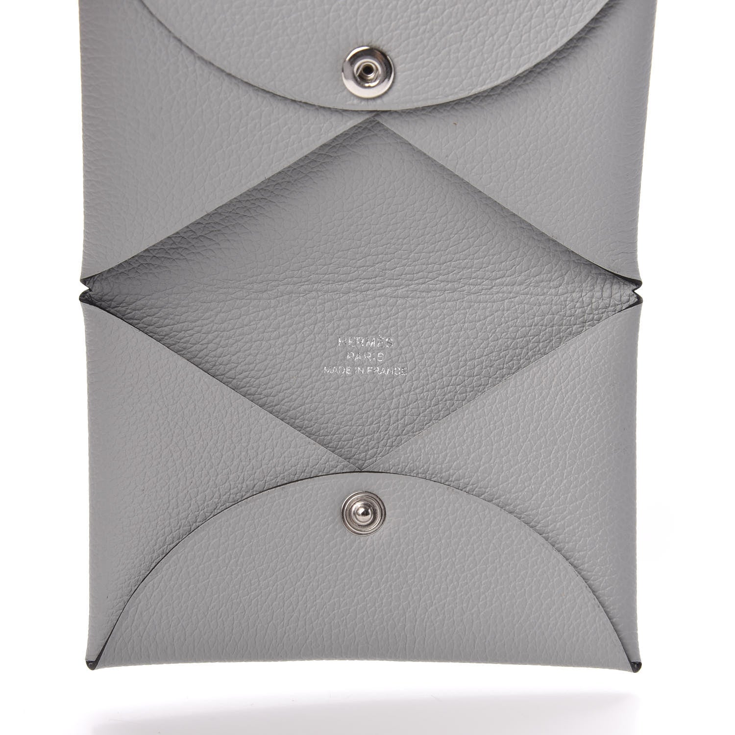 Hermes Evercolor Calvi Card Case Bleu Glacier 5 of 7