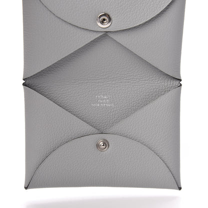 Hermes Evercolor Calvi Card Case Bleu Glacier 5 of 7