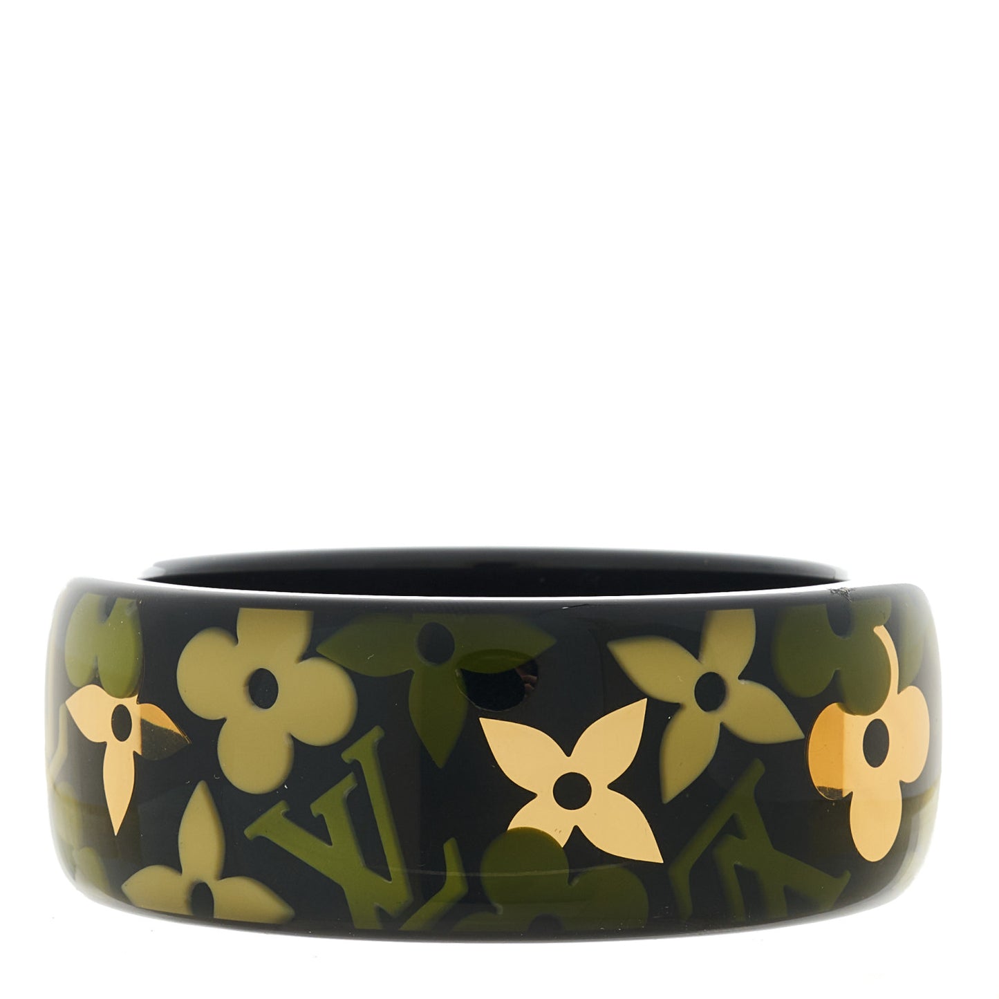 Resin Monogram Farandole Bracelet Green