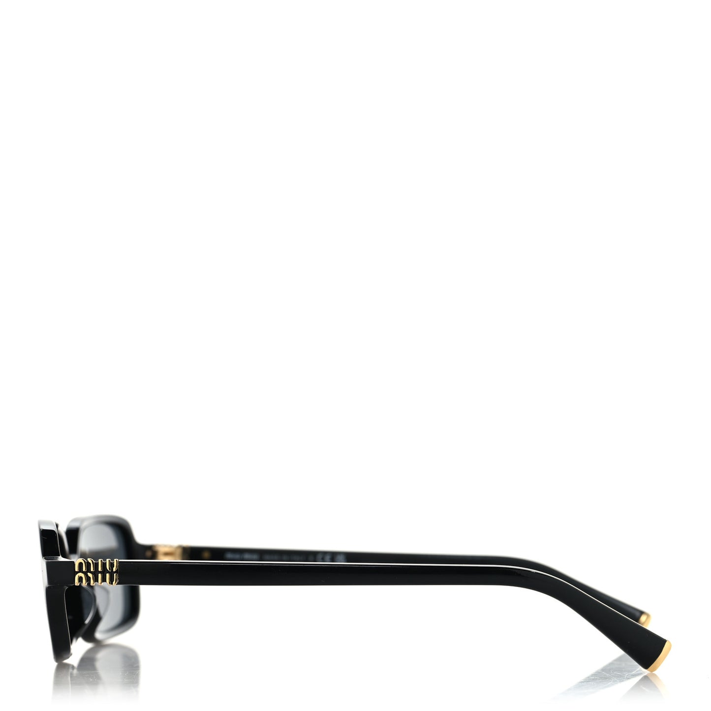 Acetate Rectangle Regard Sunglasses SMU11Z-F Black