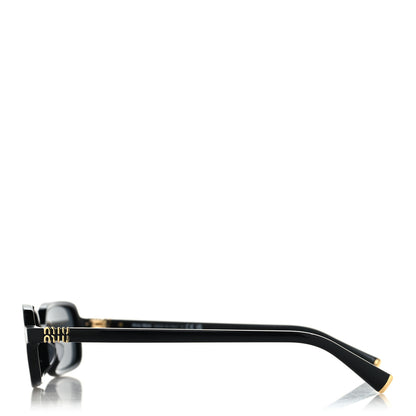 Miu Miu Acetate Rectangle Regard Sunglasses SMU11Z-F Black 3 of 7