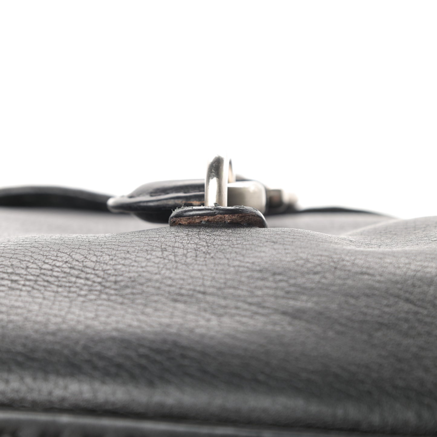 Vitello Daino Shoulder Flap Bag Black