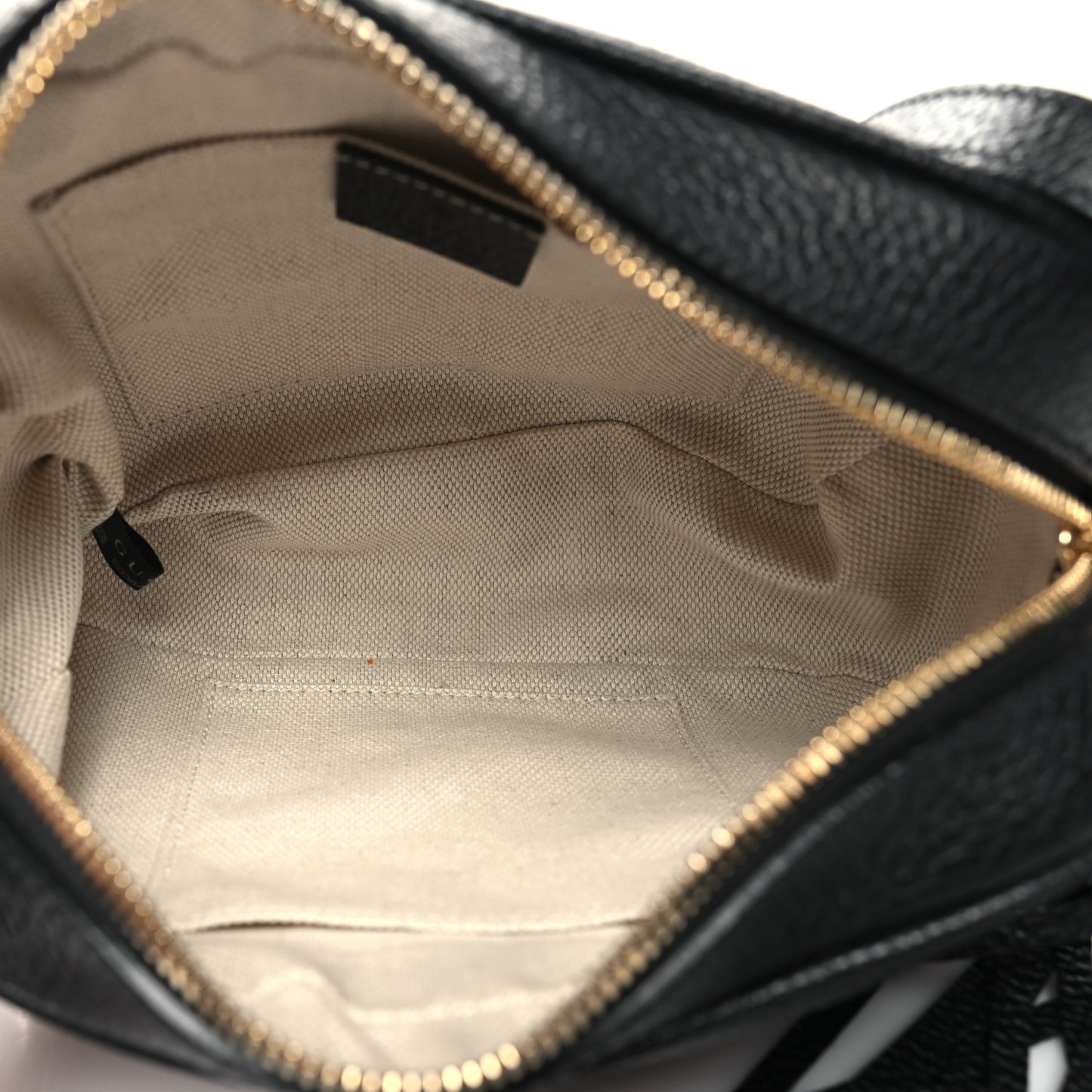 Pebbled Calfskin Small Soho Disco Bag Black