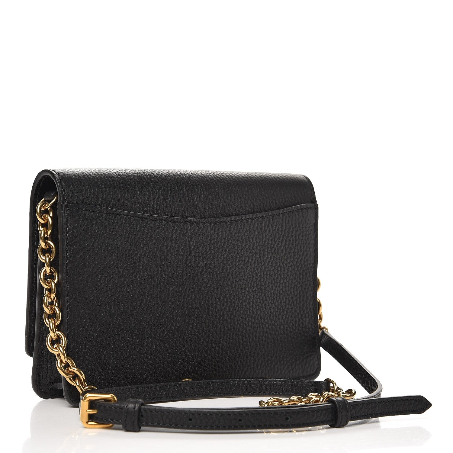 Burberry Soft Grain Embossed Hampshire Wallet on Chain Black 3 of 8