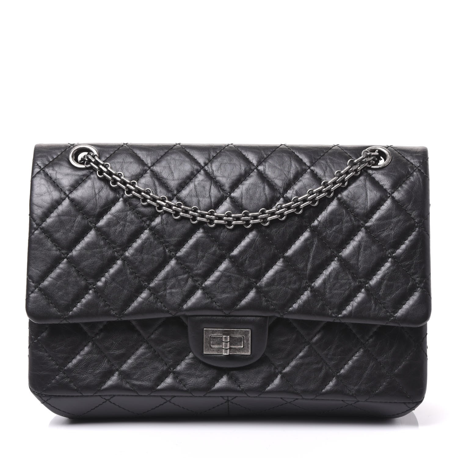 Chanel Aged Calfskin Quilted 2.55 Reissue 226 Flap Black 1 of 8