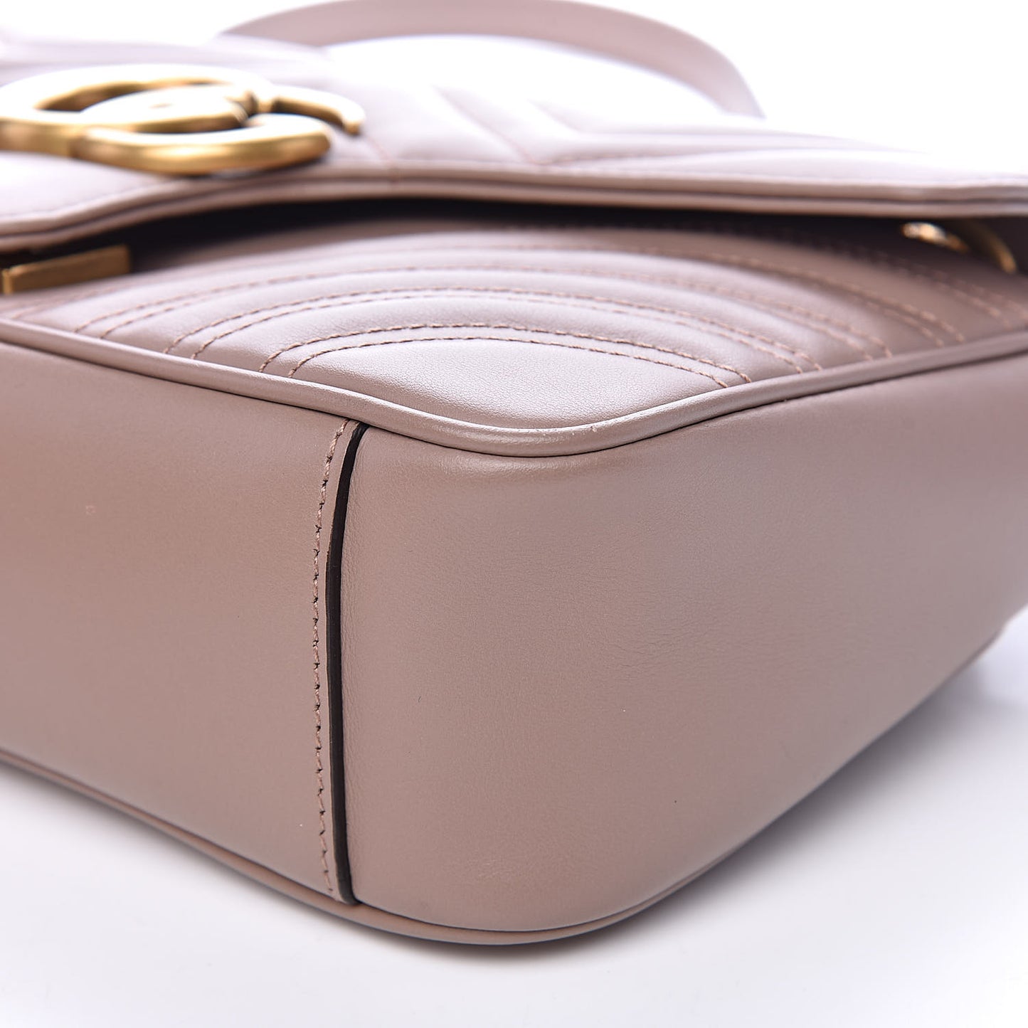 Calfskin Matelasse Small GG Marmont Shoulder Bag Porcelain Rose