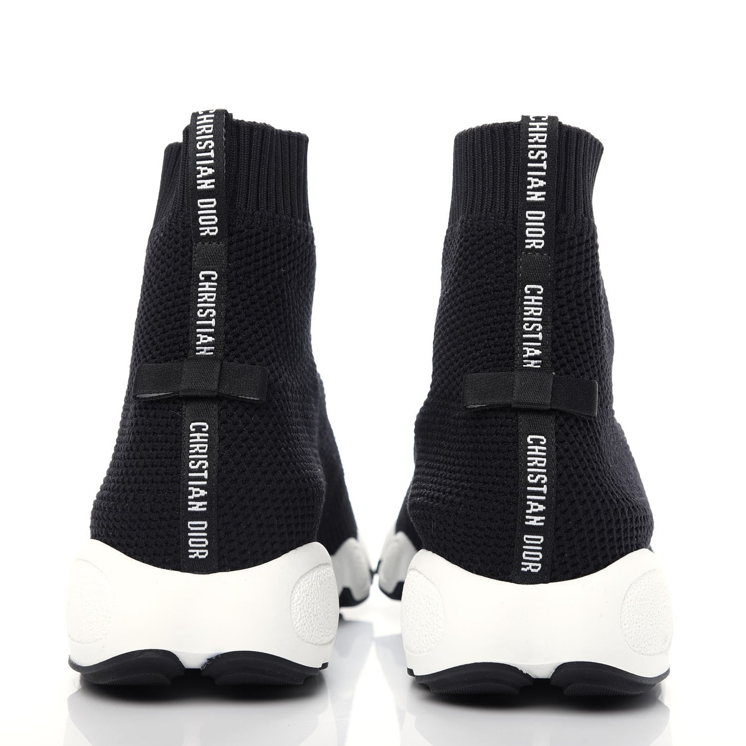 Christian Dior Technical Knit F. Two Point Zero High Top Sneakers 36 Black 7 of 9