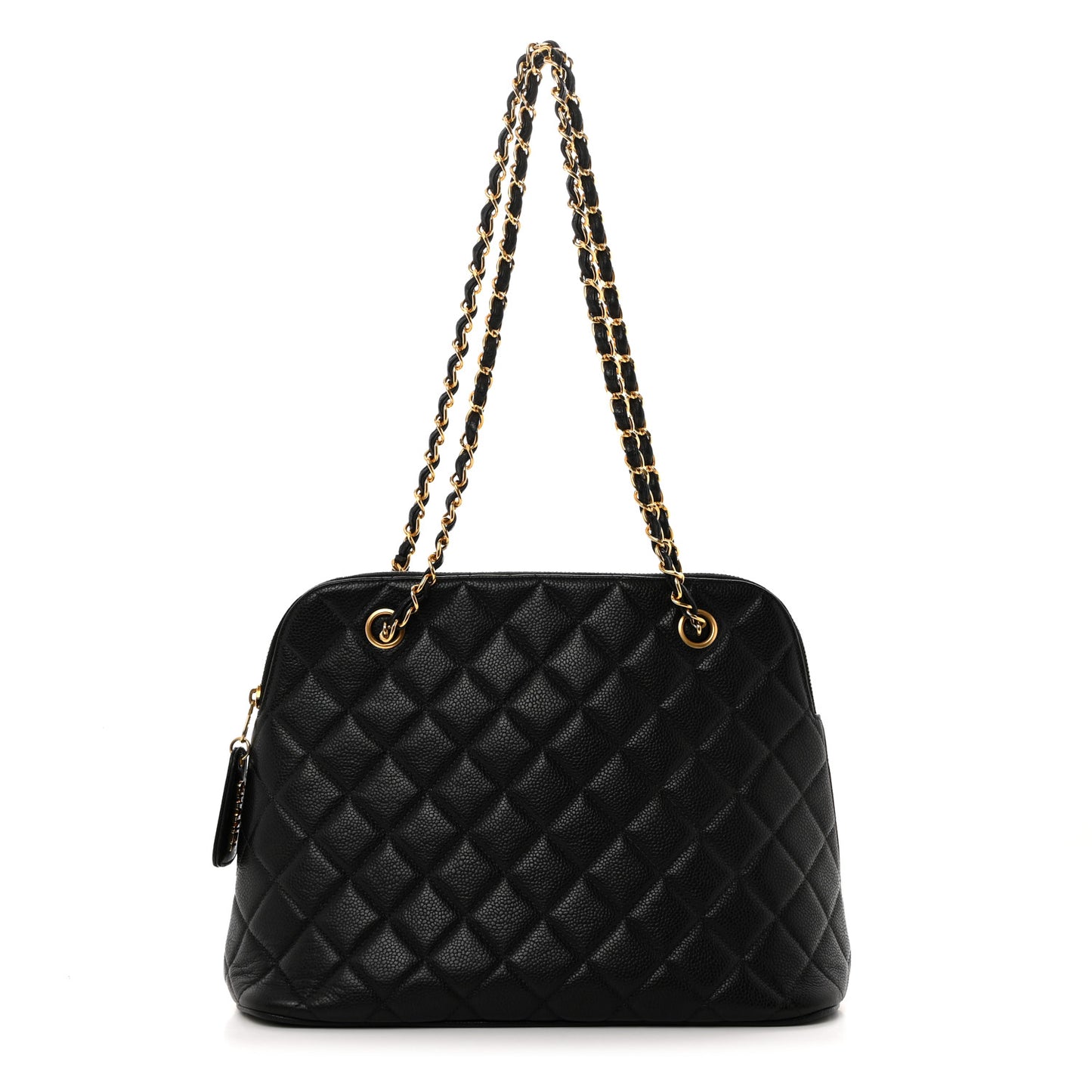 Caviar Quilted Shoulder Bag Black