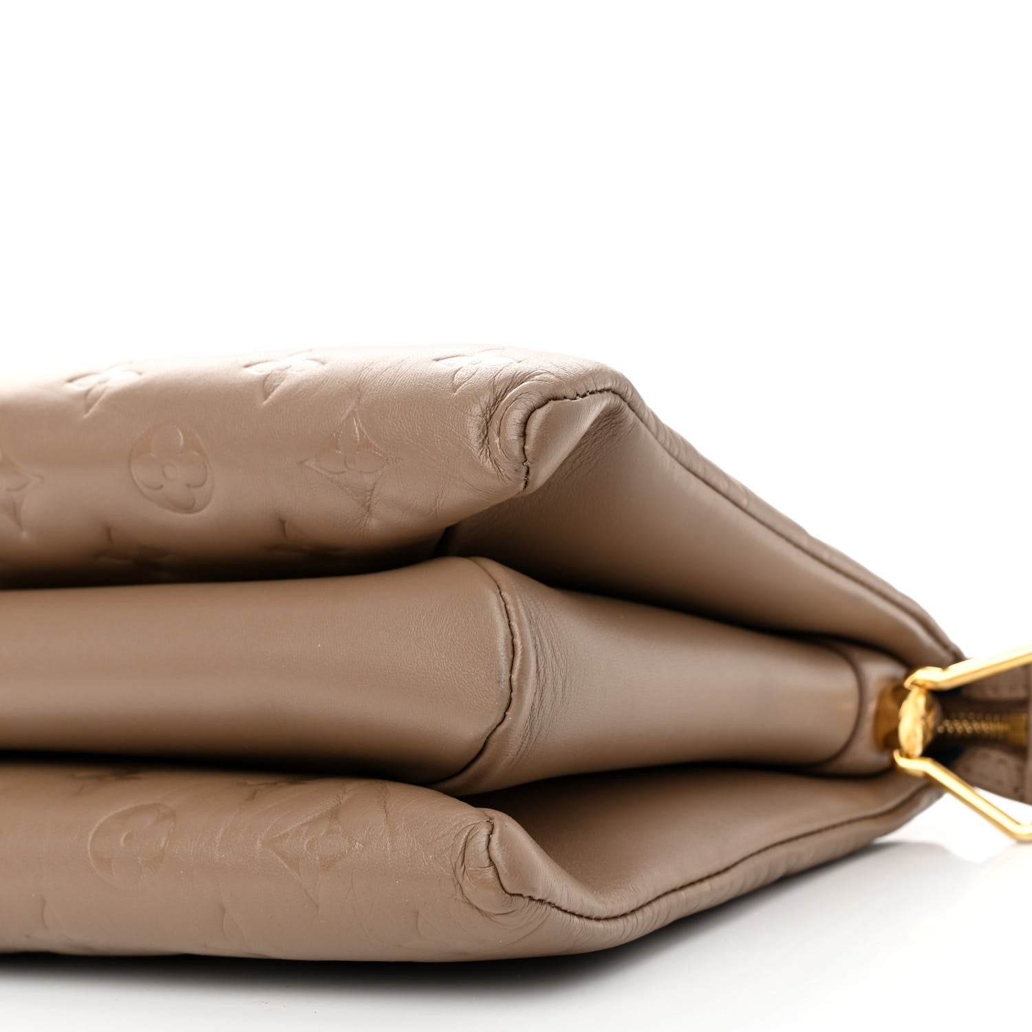 Louis Vuitton Lambskin Embossed Monogram Coussin PM Taupe 9 of 9