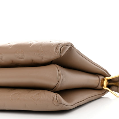 Louis Vuitton Lambskin Embossed Monogram Coussin PM Taupe 9 of 9