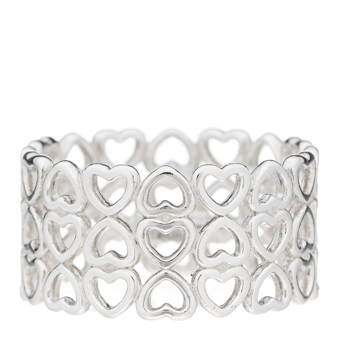 Sterling Silver Paloma Picasso Crown of Heart Band Ring 54 6.75