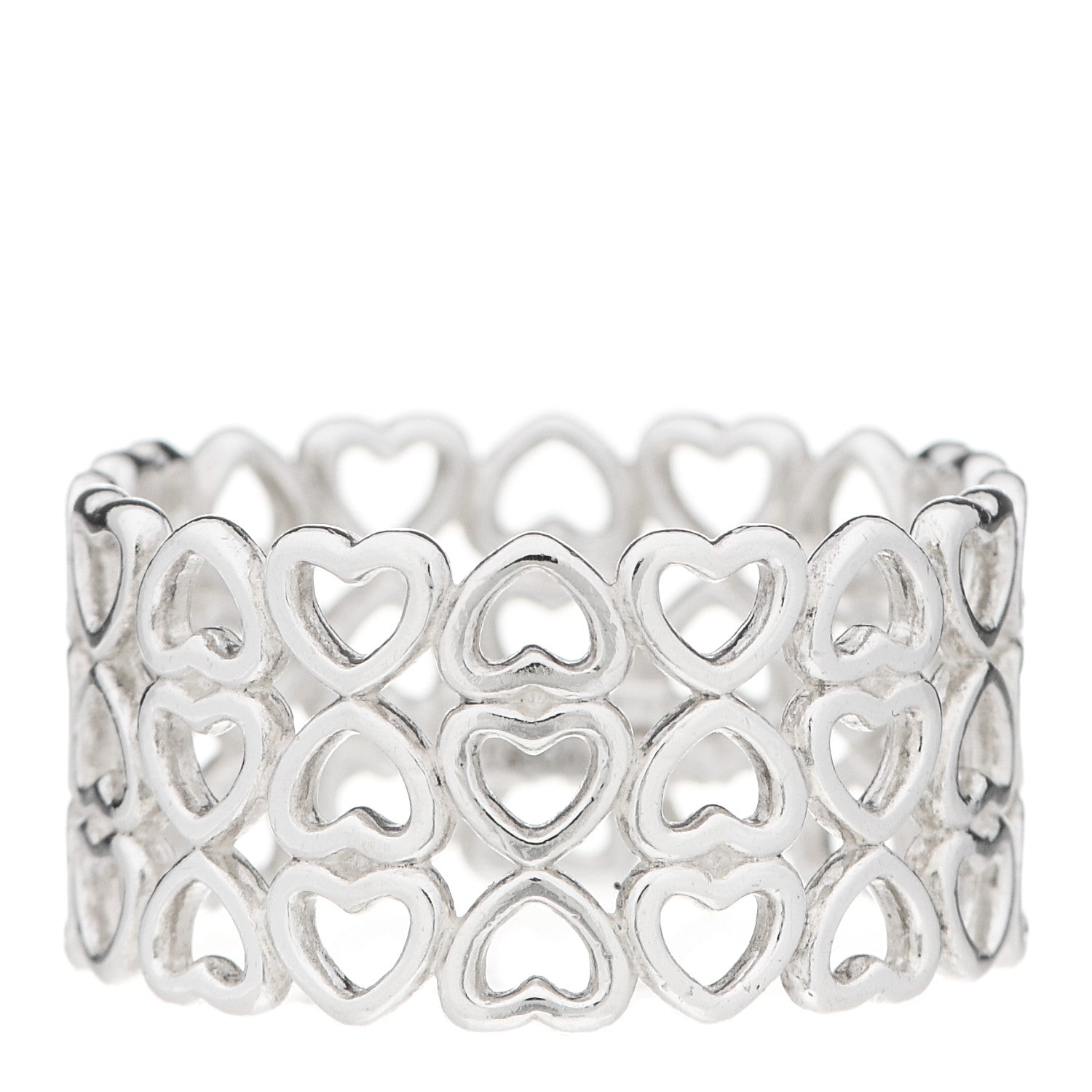 Tiffany Sterling Silver Paloma Picasso Crown of Heart Band Ring 54 6.75 1 of 5