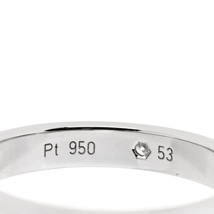 Cartier Platinum 2 Diamond 3mm C De Cartier Wedding Band Ring 53 6.5 4 of 4