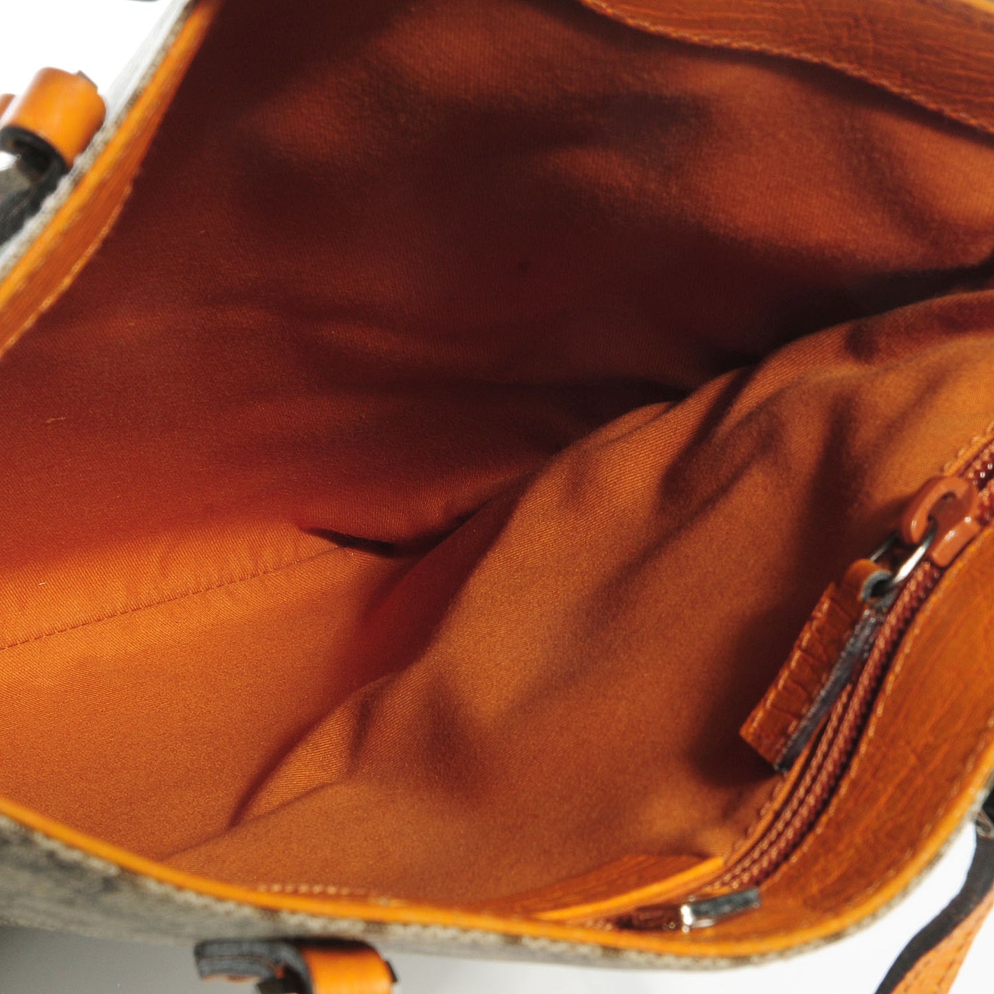 GG Plus Monogram Flat Vertical Tote Orange